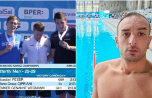 Stefano Cipriani (argento) e Cenzio Mazzilli protagonisti agli europei di nuoto Master a Roma