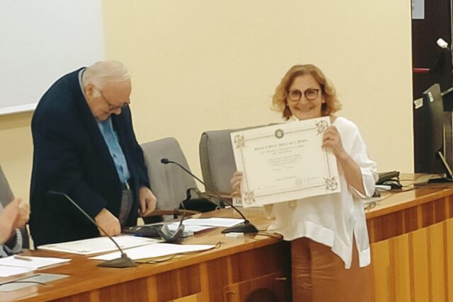 Carmela Pisicchio diploma Società di Storia Patria per La Puglia,