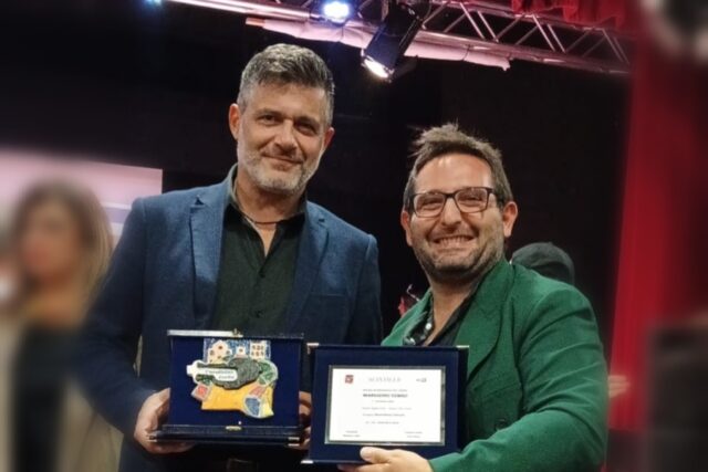 Regista Massimiliano Tedeschi con l'attore Costantino Comito