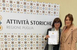 Ottica Mazzilli premiata come Negozio Storico di Puglia per oltre 70 anni di attività