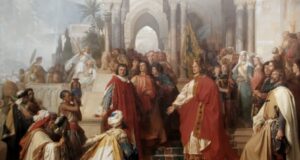 Dipinto della corte dell’imperatore Federico II a Palermo, di Arthur von Ramberg (CC BY-SA 4.0)