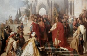 Dipinto della corte dell’imperatore Federico II a Palermo, di Arthur von Ramberg (CC BY-SA 4.0)