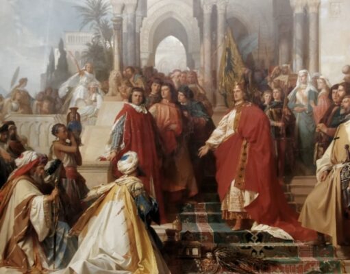 Dipinto della corte dell’imperatore Federico II a Palermo, di Arthur von Ramberg (CC BY-SA 4.0)