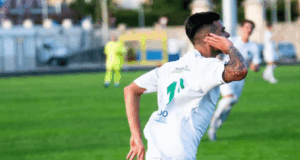 Scardigno firma il 3-0 nella partita di calcio Corato vs Noicattaro