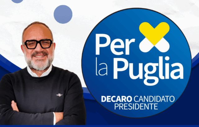 Enzo Mastrodonato, candidato al Consiglio regionale della Puglia nella lista “Per la Puglia” di Antonio Decaro