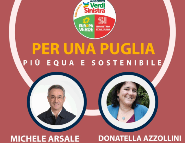 “Per una Puglia più equa e sostenibile”: AVS incontra Michele Arsale e Donatella Azzollini