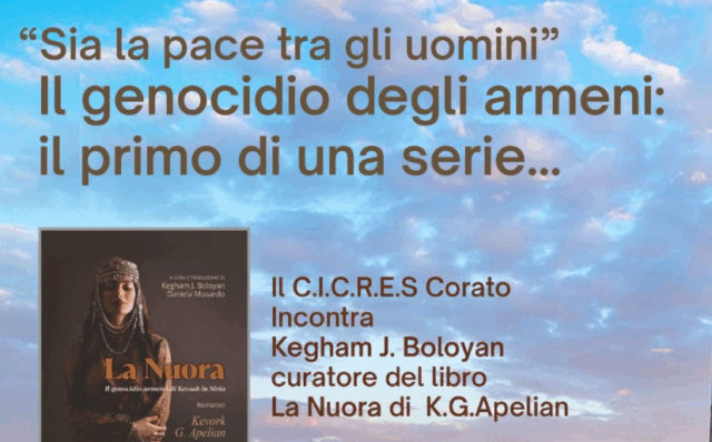 genocidio armeno, evento culturale Corato, Sia la Pace tra gli uomini
