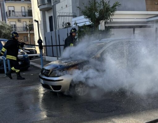 Incendio auto Corato
