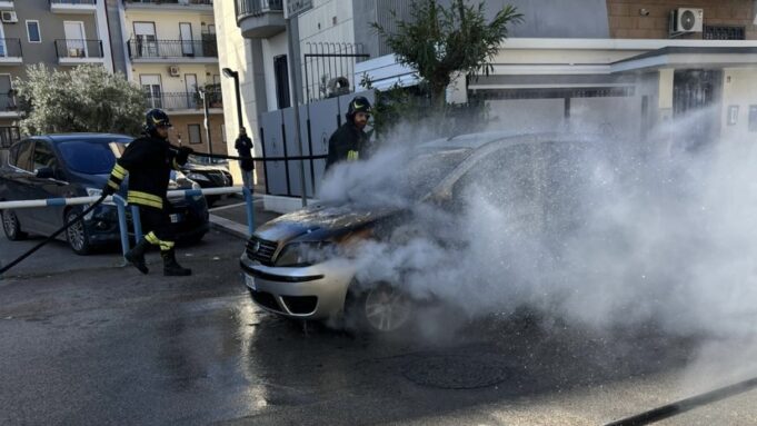 Incendio auto Corato