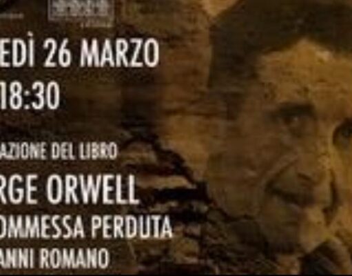 Corato, la presentazione del libro su George Orwell di Giovanni Romano a Terrazza Ferrara