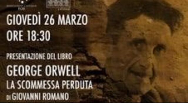 Corato, la presentazione del libro su George Orwell di Giovanni Romano a Terrazza Ferrara