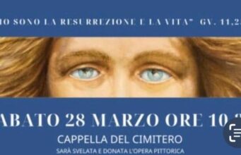 Il maestro Luigi Basile dona un’opera sulla resurrezione di Cristo alla Cappella del Cimitero di Corato