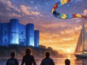 Castel del Monte illuminato di blu per “Onde Blu”, la sensibilizzare sul tema dell’autismo e dell’inclusione