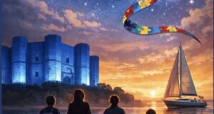 Castel del Monte illuminato di blu per “Onde Blu”, la sensibilizzare sul tema dell’autismo e dell’inclusione