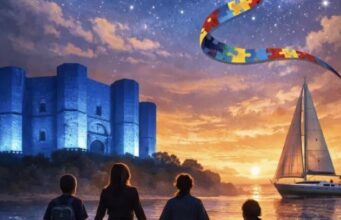 Castel del Monte illuminato di blu per “Onde Blu”, la sensibilizzare sul tema dell’autismo e dell’inclusione