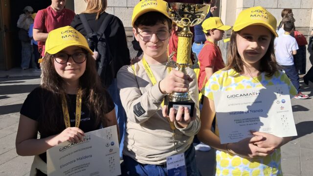 Corato sul podio al Giocamath 2026 studente della C. Battisti secondo alla finale nazionale