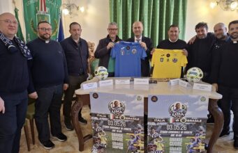 Presentazione partita benefica di calcio “vecchie glorie” Italia vs Brasile a Corato