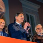 Comizio Corrado De Benedittis candidato sindaco Corato: intervento del sindaco di Terlizzi Michelangelo De Chirico