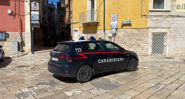 Carabinieri al Lavoro sul luogo della sparatoria in orno centro a Corato