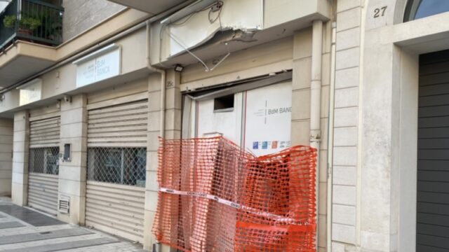 Esplosione al bancomat BDM di viale Vittorio Veneto Corato